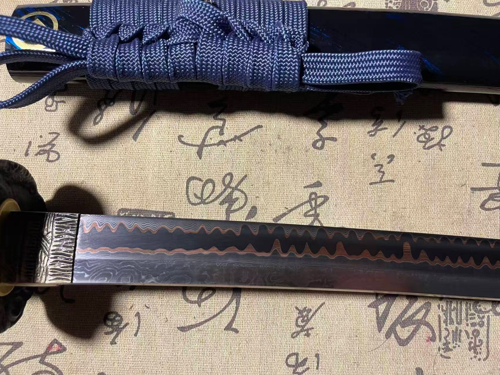 Cloudhammer Ghost of Tsushima Storm of Clan Sakai Katana - copper Damascus