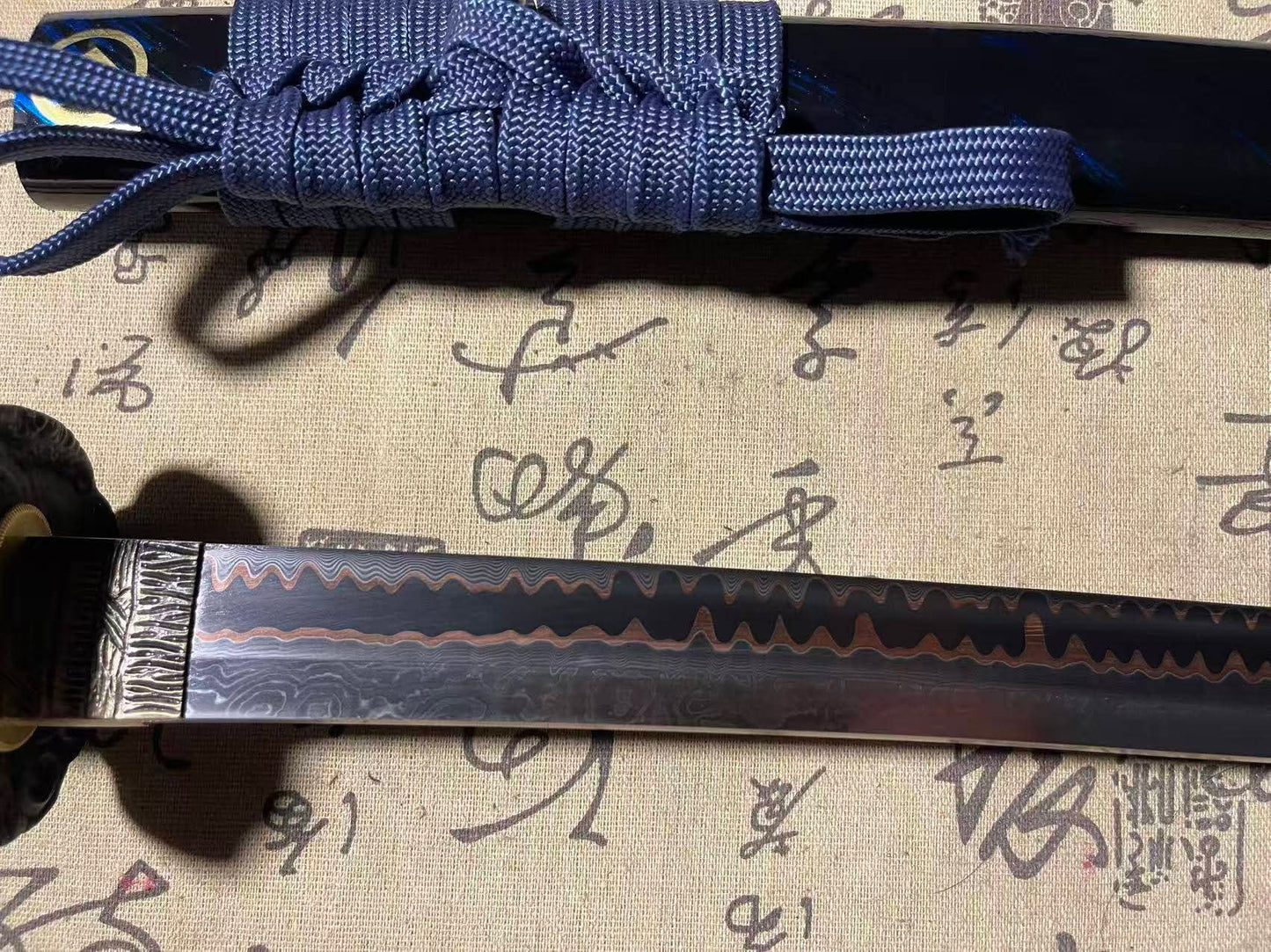 Cloudhammer Ghost of Tsushima Storm of Clan Sakai Katana - copper Damascus