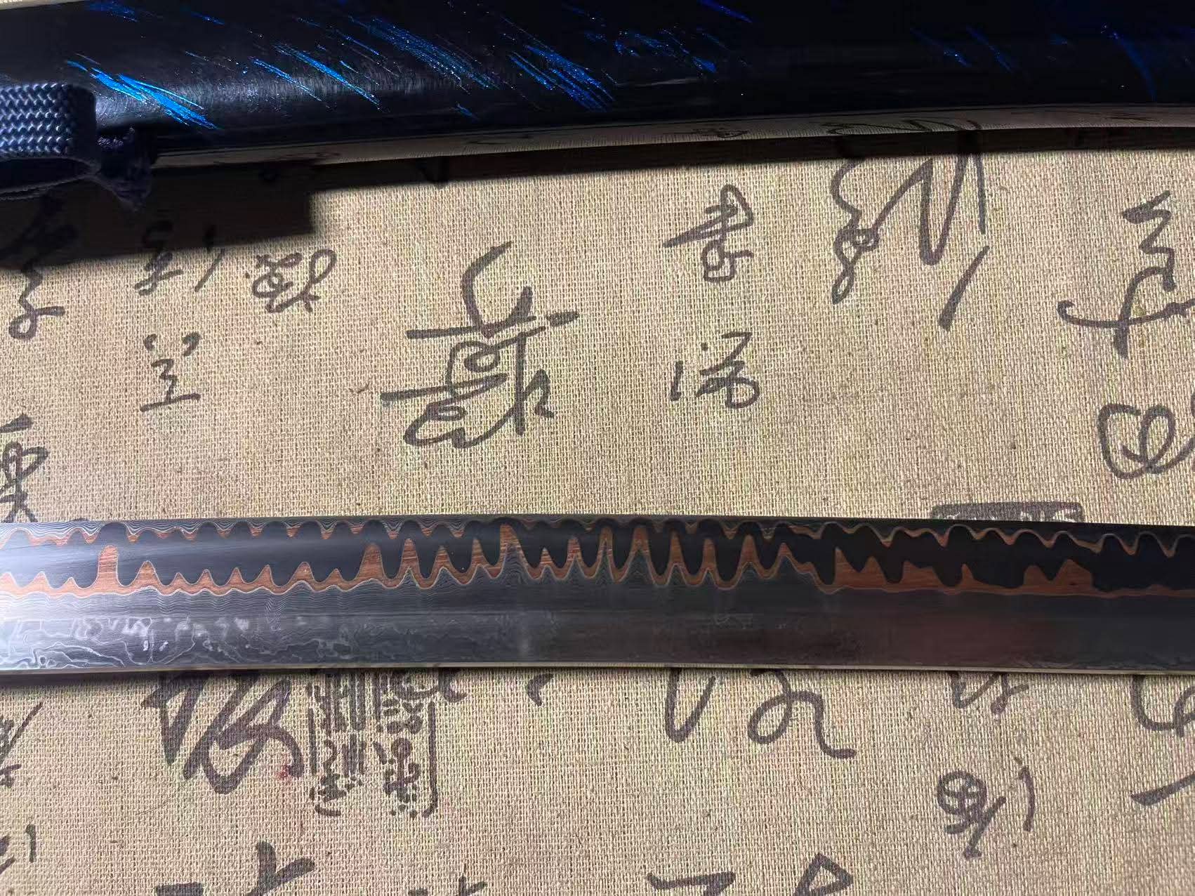 Cloudhammer Ghost of Tsushima Storm of Clan Sakai Katana - copper Damascus