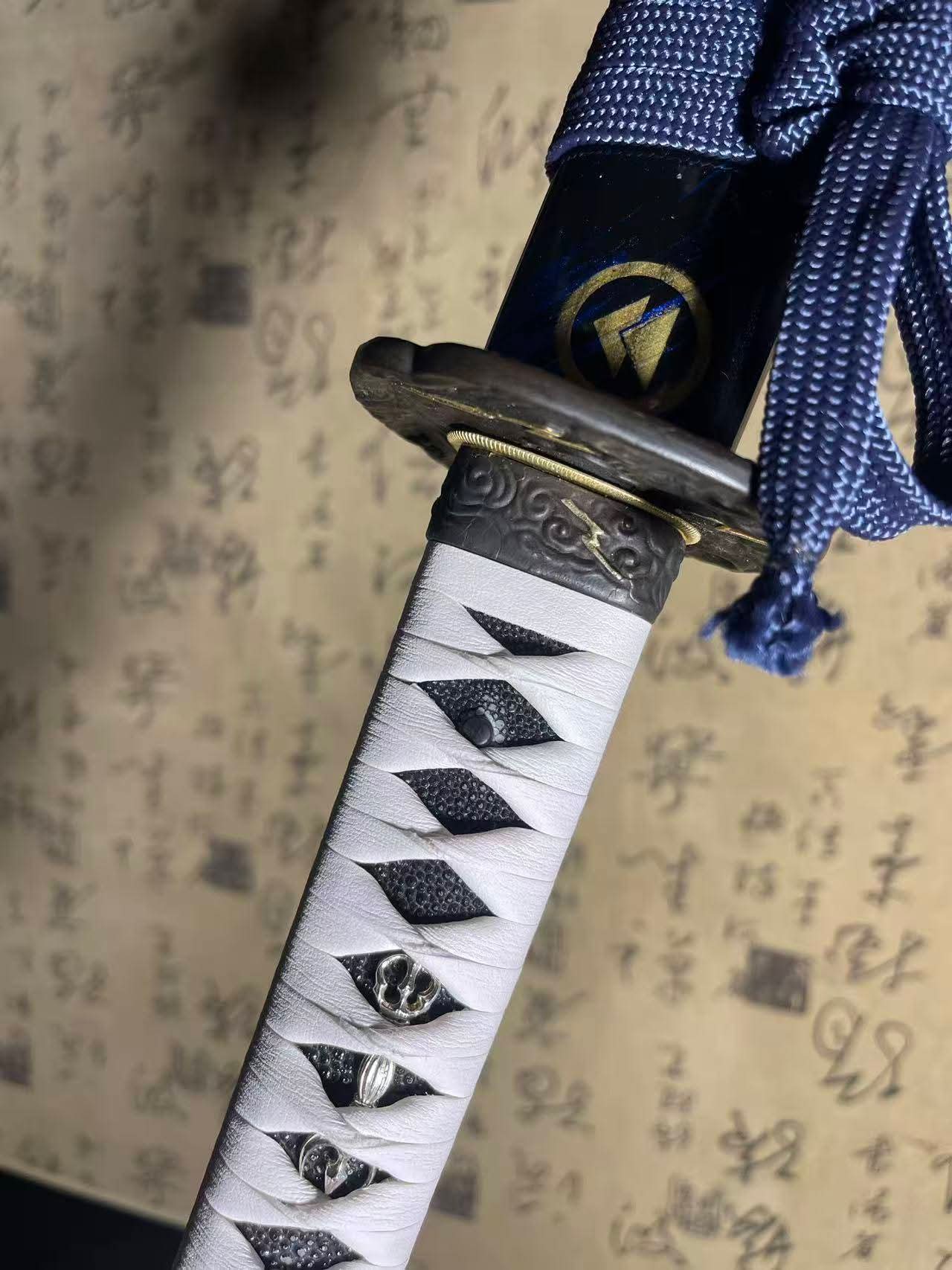 Cloudhammer Ghost of Tsushima Storm of Clan Sakai Katana - copper Damascus