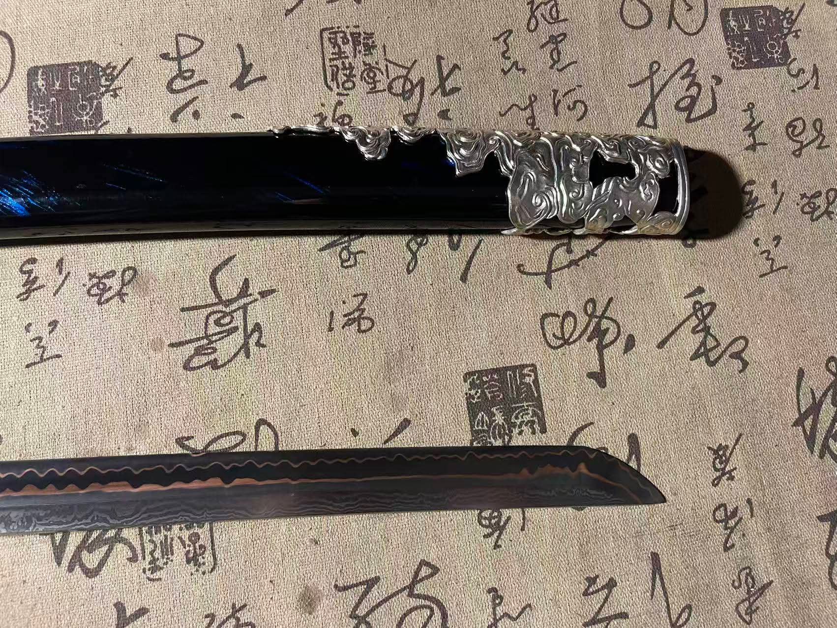 Cloudhammer Ghost of Tsushima Storm of Clan Sakai Katana - copper Damascus