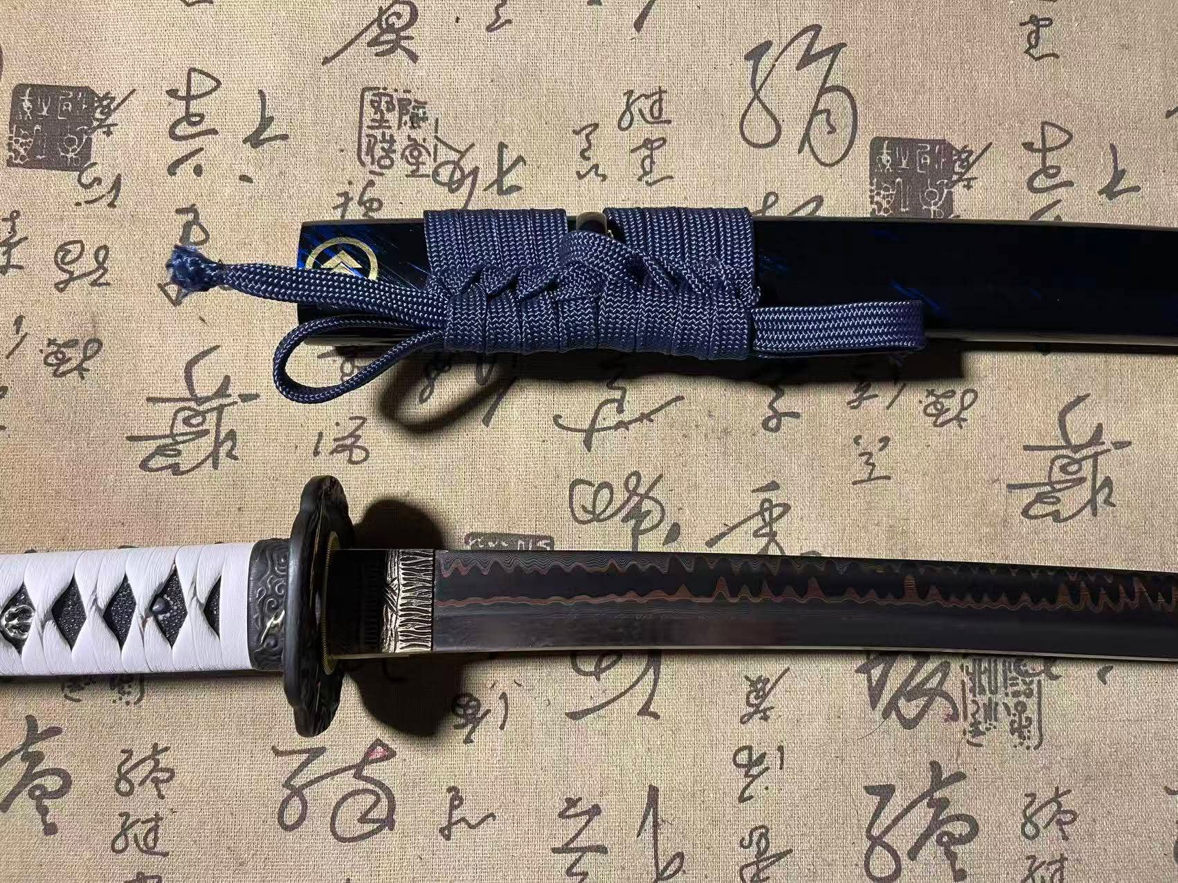 Cloudhammer Ghost of Tsushima Storm of Clan Sakai Katana - copper Damascus