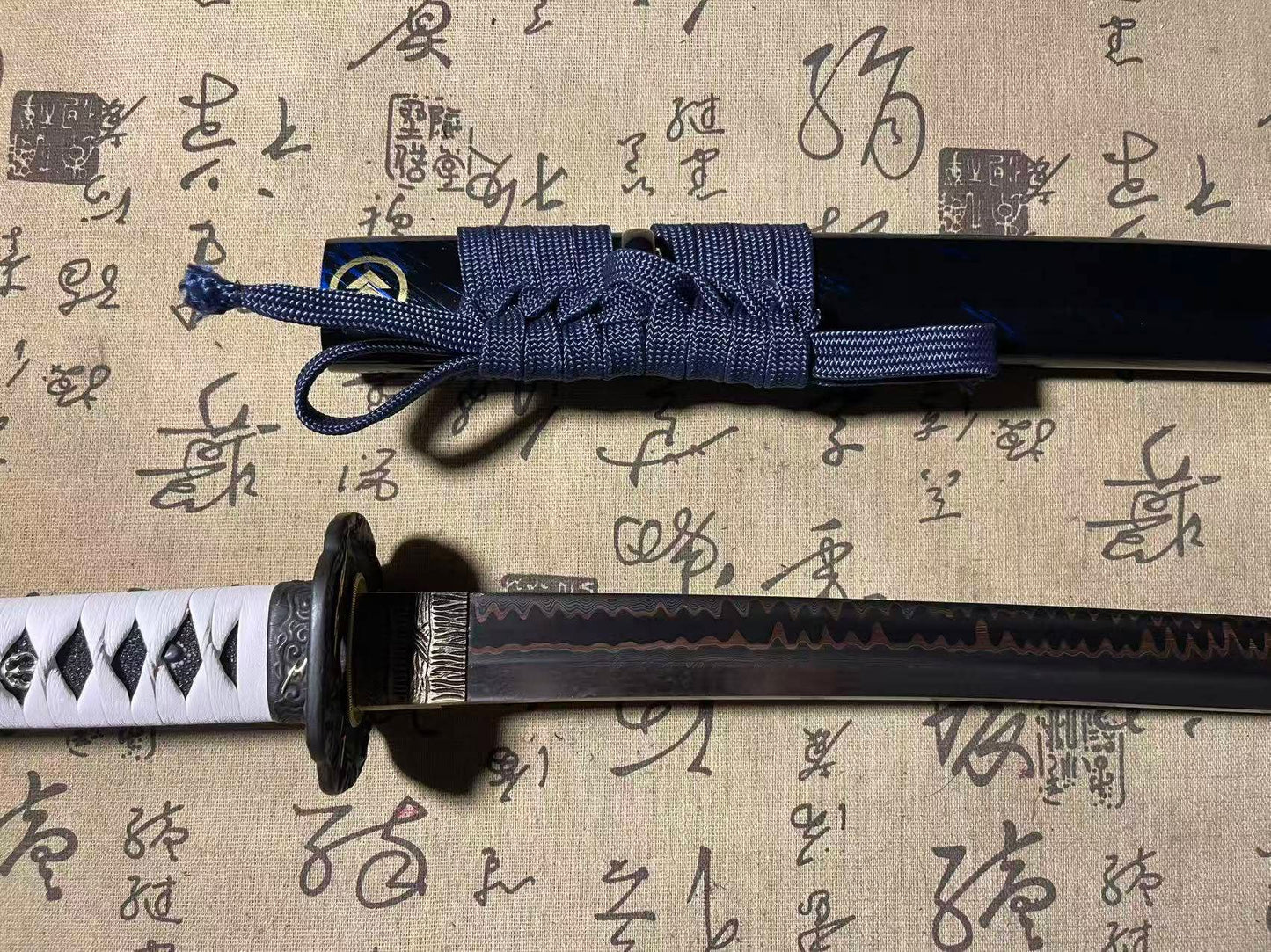 Cloudhammer Ghost of Tsushima Storm of Clan Sakai Katana - copper Damascus