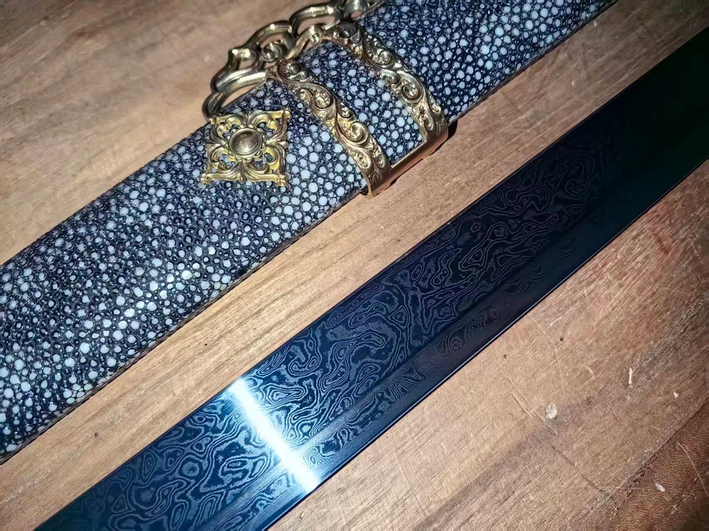 Cloudhammer Tang Dao - Pattern Welded W2 + sx105v