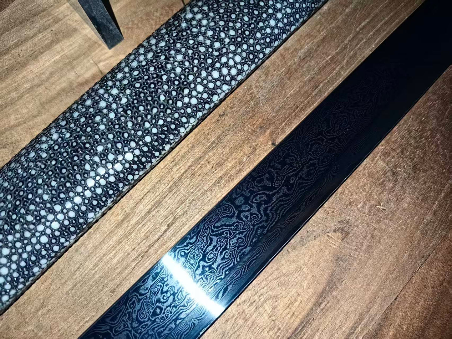 Cloudhammer Tang Dao - Pattern Welded W2 + sx105v