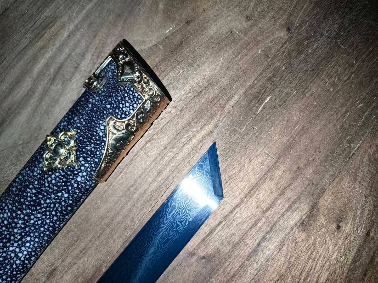 Cloudhammer Tang Dao - Pattern Welded W2 + sx105v