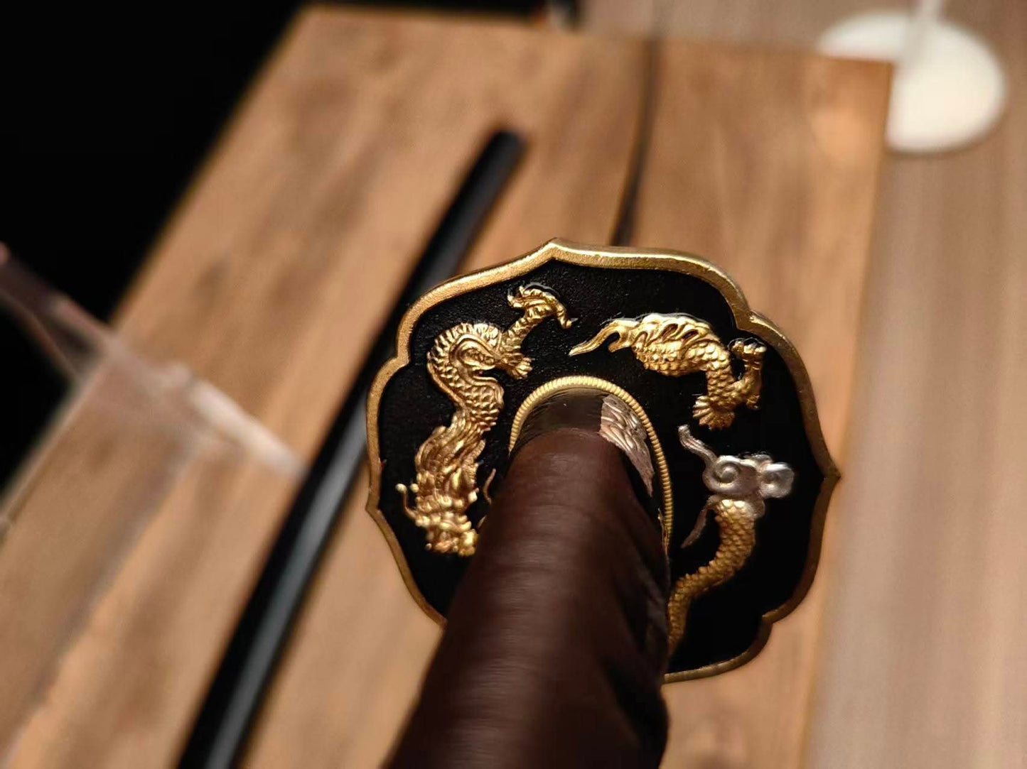 PRE-ORDER Cloudhammer Kinnoto Katana - Umber Dragon - s5e shock steel