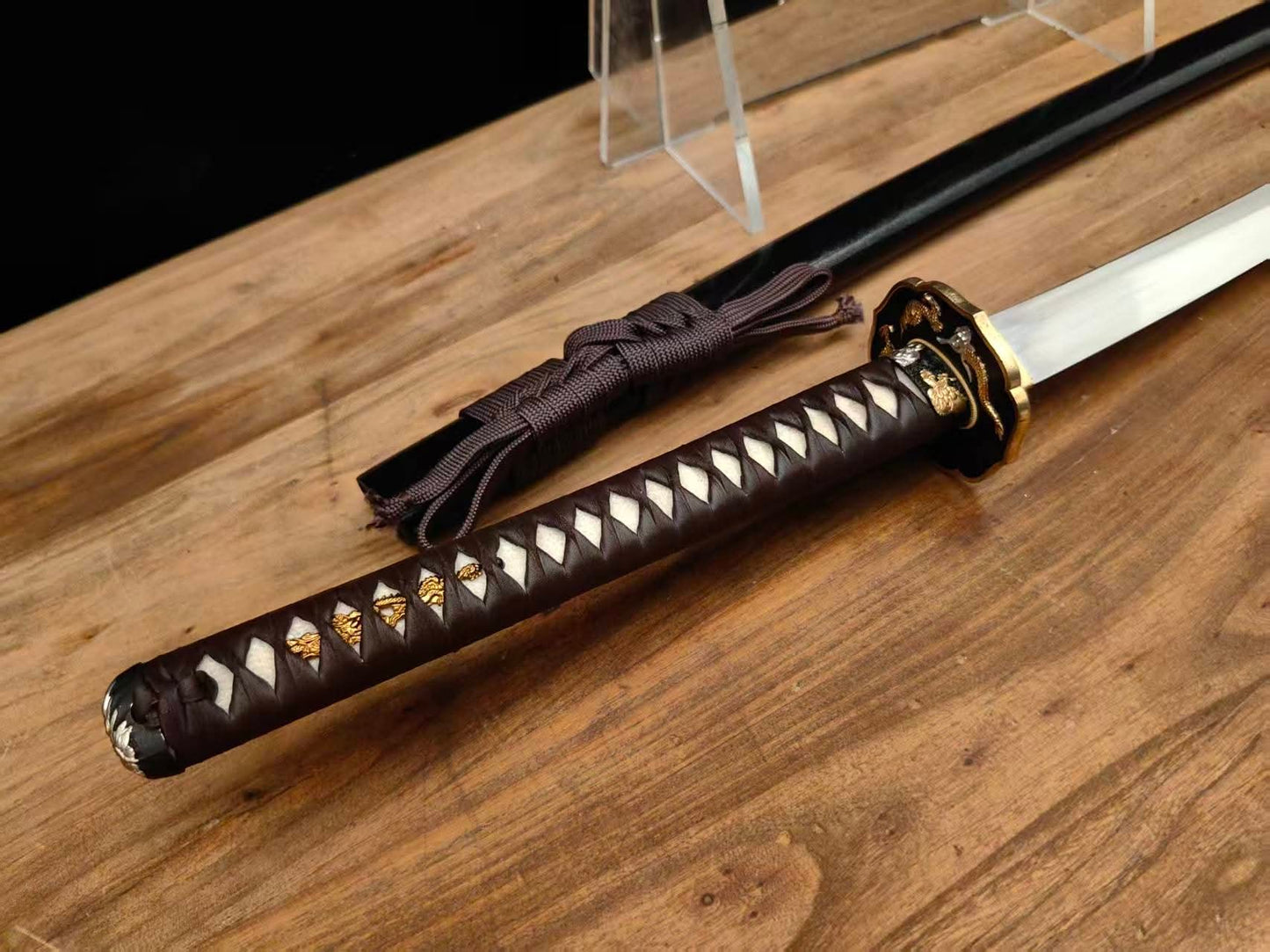 PRE-ORDER Cloudhammer Kinnoto Katana - Umber Dragon - s5e shock steel