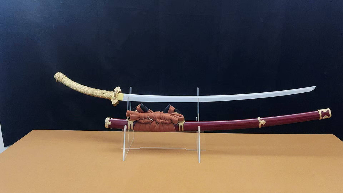 Cloudhammer Heian Efu Tachi - 80cm - folded steel, Differentially Hardened