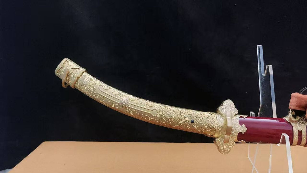 Cloudhammer Heian Efu Tachi - 80cm - folded steel, Differentially Hardened