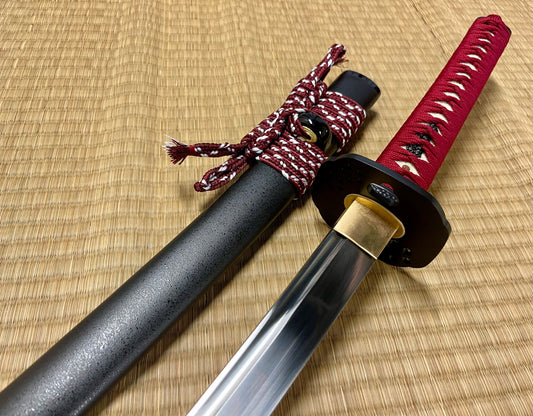 Moritaka Vortex - Crimson Sakura Katana - Spring Steel 9260