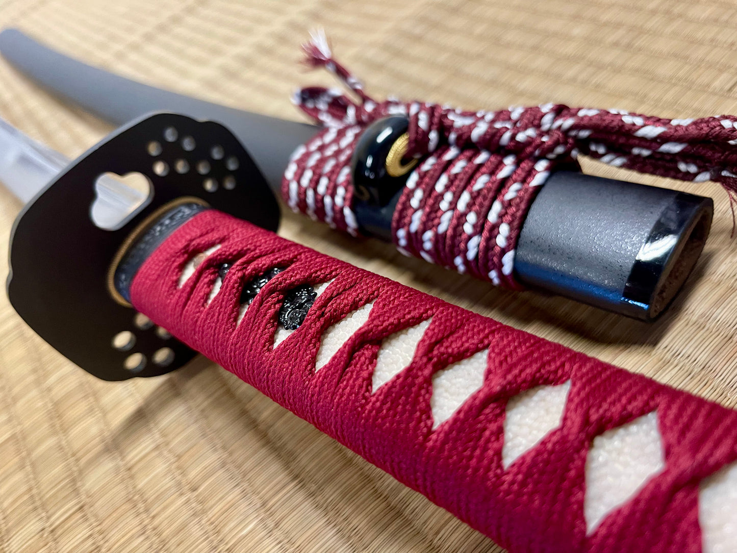 Moritaka Vortex - Crimson Sakura Katana - Spring Steel 9260