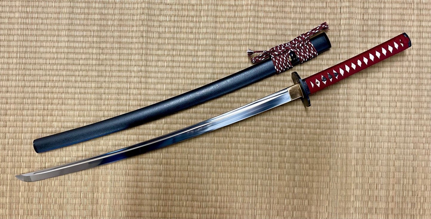 Moritaka Vortex - Crimson Sakura Katana - Spring Steel 9260