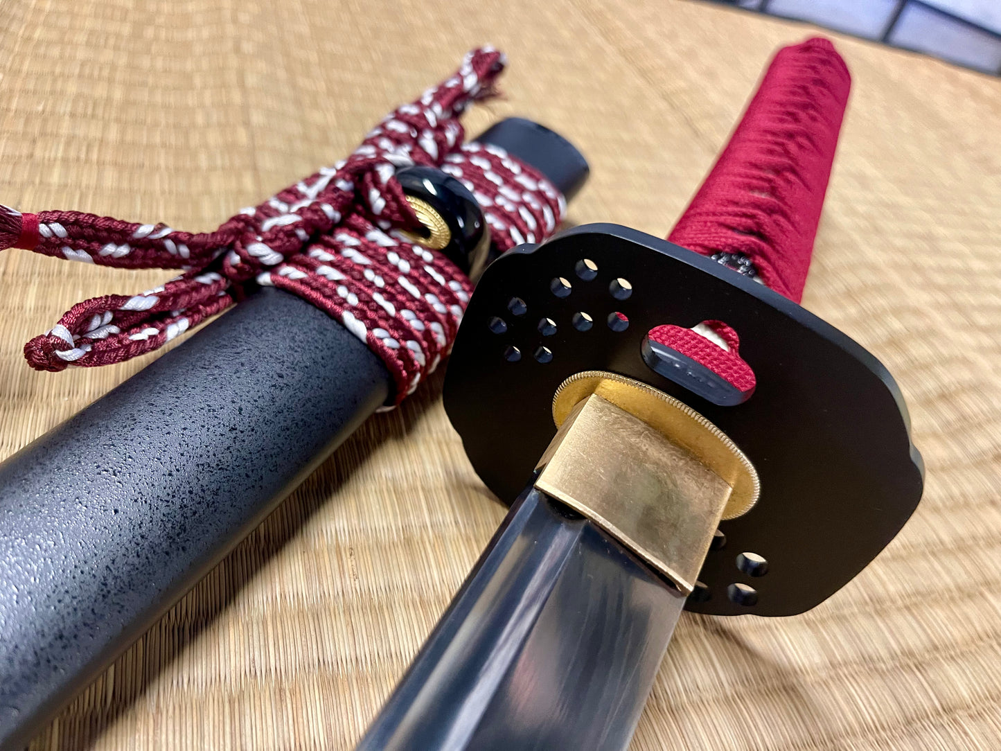 Moritaka Vortex - Crimson Sakura Katana - Spring Steel 9260