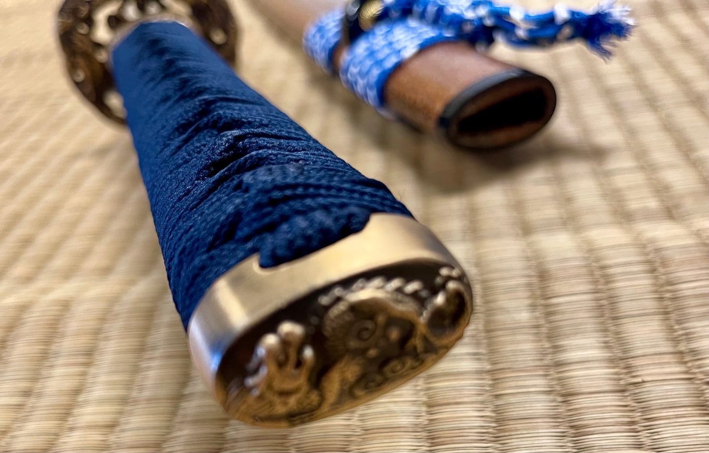 Moritaka Razor Blue Dueling Dragons  Katana - T10 Clay-Tempered Hadori Polish