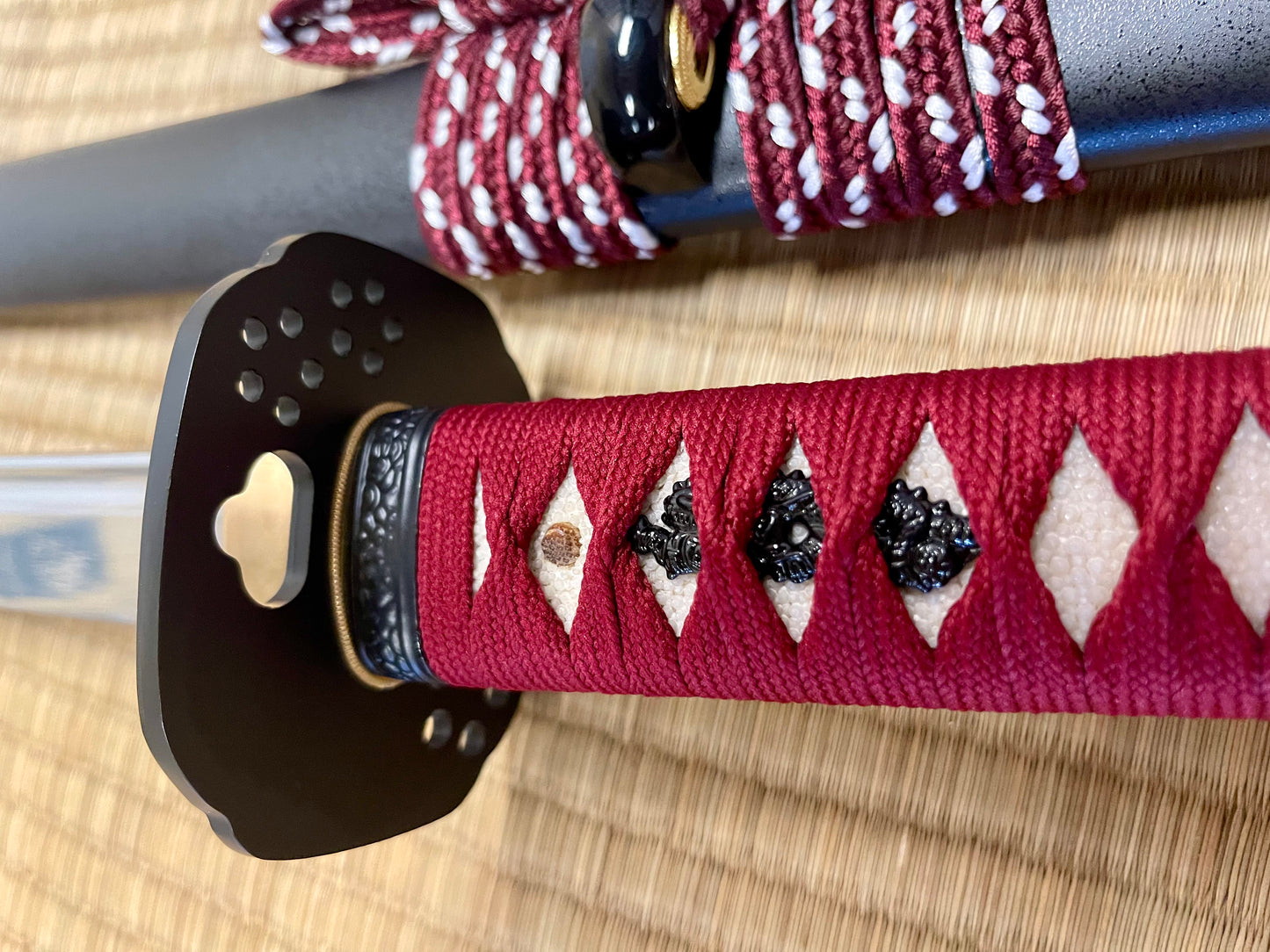 Moritaka Vortex - Crimson Sakura Katana - Spring Steel 9260