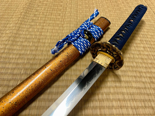 Moritaka Razor Blue Dueling Dragons  Katana - T10 Clay-Tempered Hadori Polish