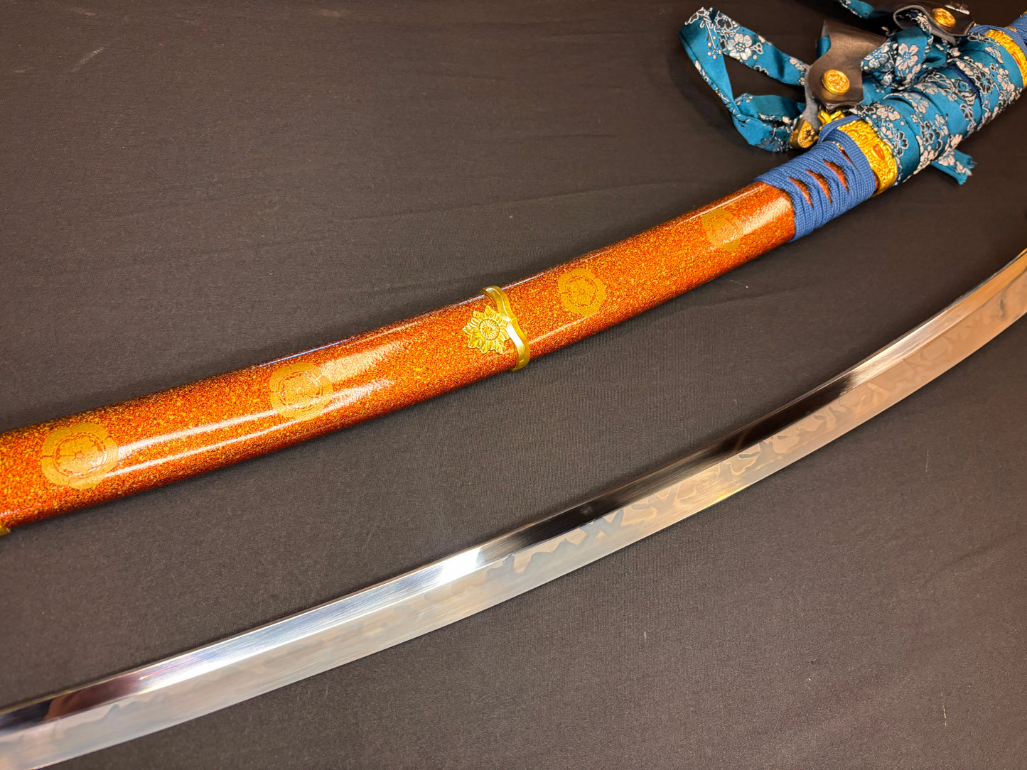 Phoenix Armory Deeply Curved Tachi - Blue Gold Sakura
