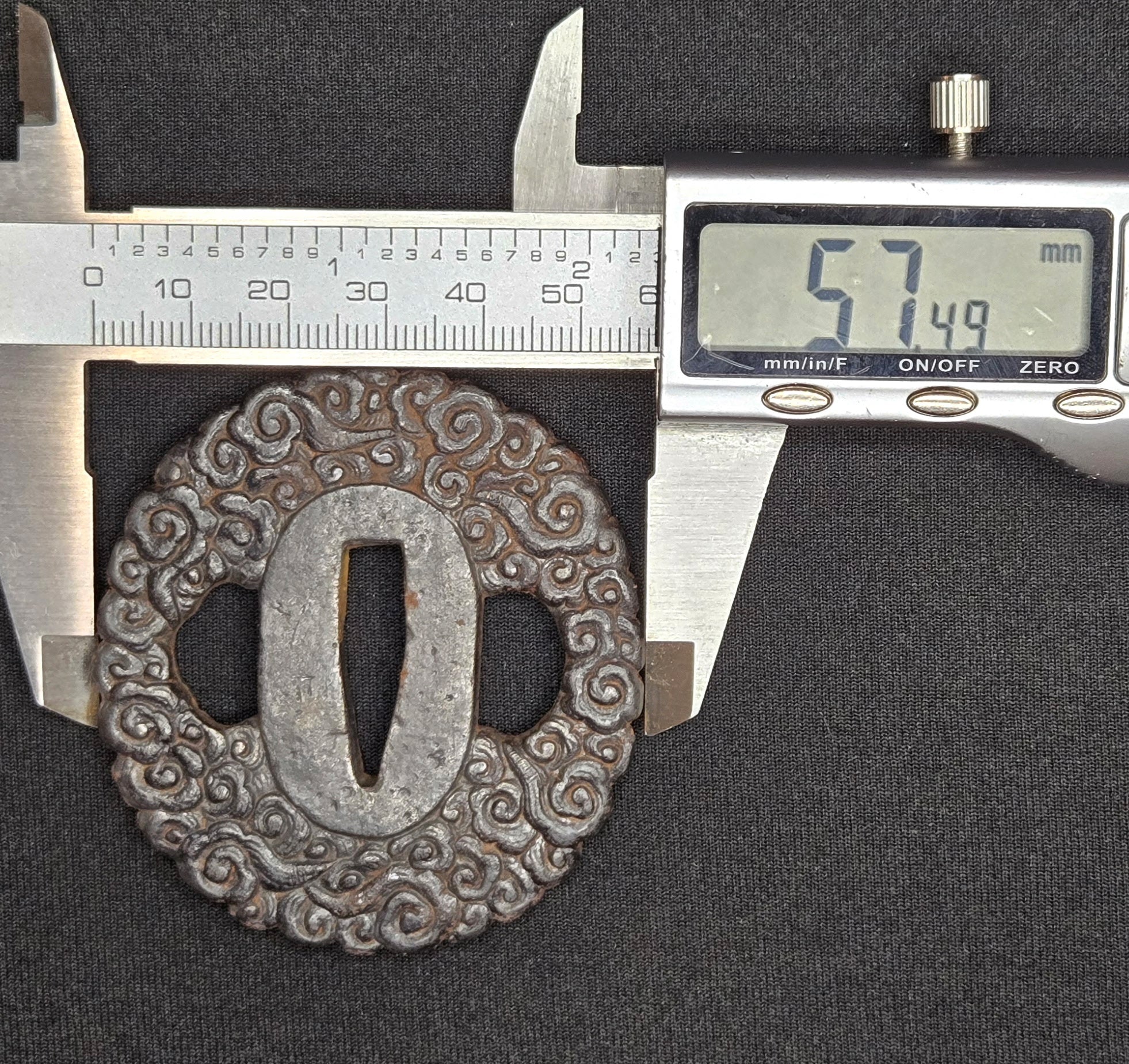 Antique Tsuba Pair - Nanban Tetsu Clouds