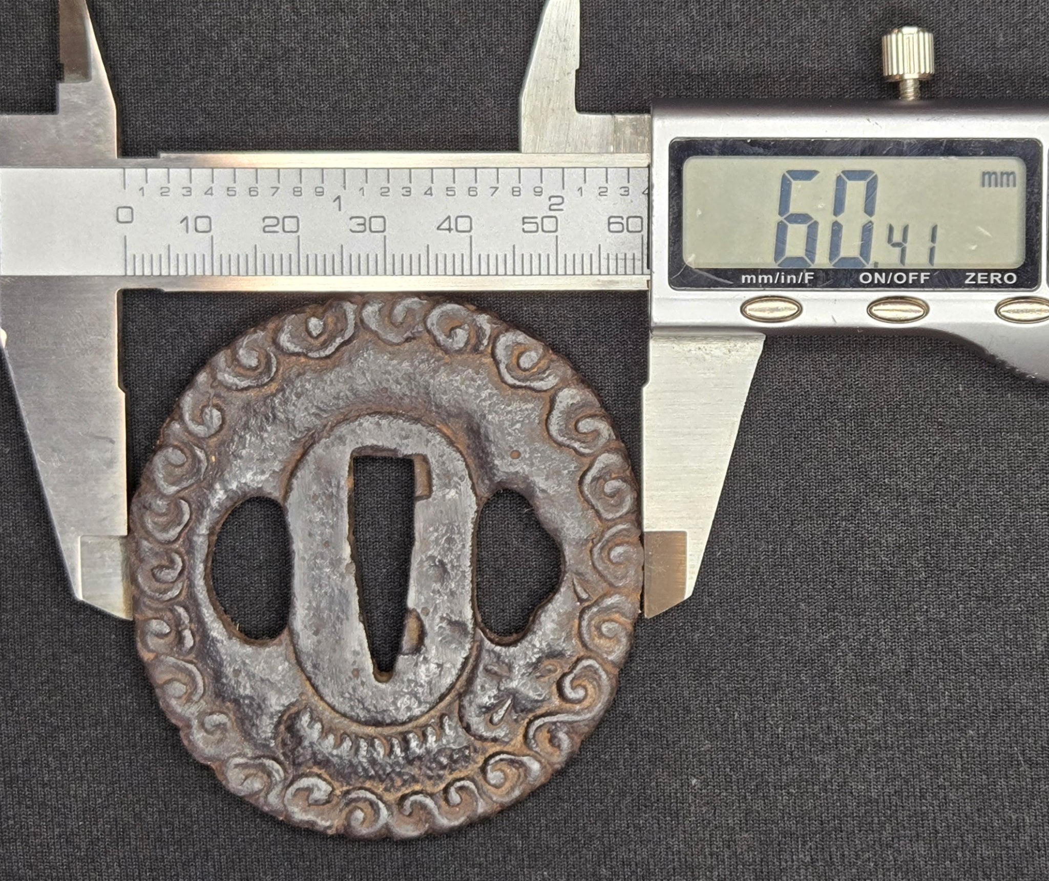 Antique Tsuba Pair - Nanban Tetsu Clouds