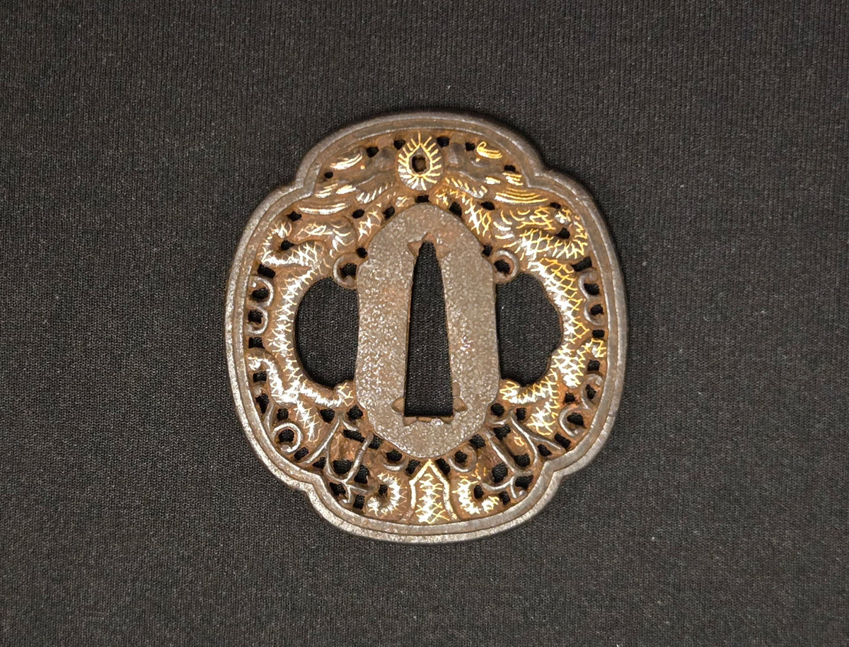 Antique Tsuba - Nanbantetsu Dragon