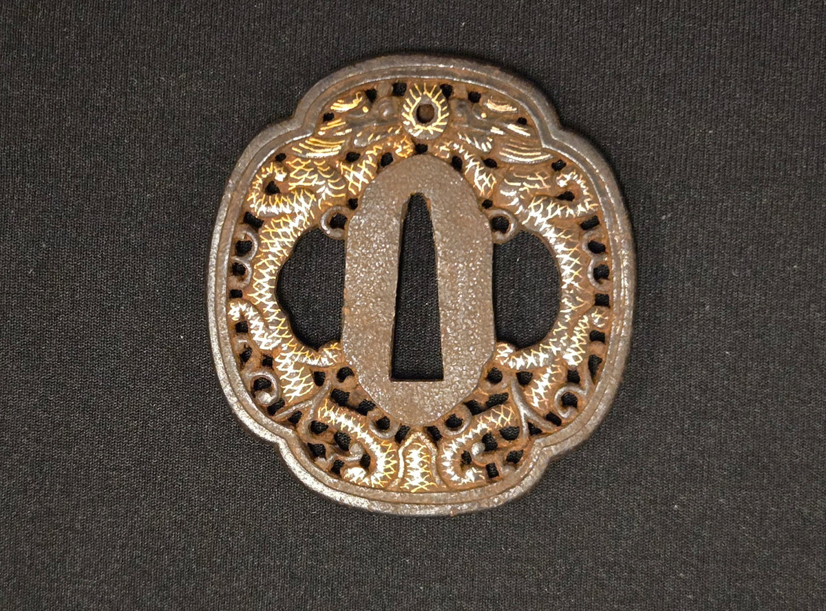 Antique Tsuba - Nanbantetsu Dragon