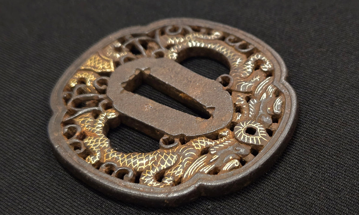 Antique Tsuba - Nanbantetsu Dragon