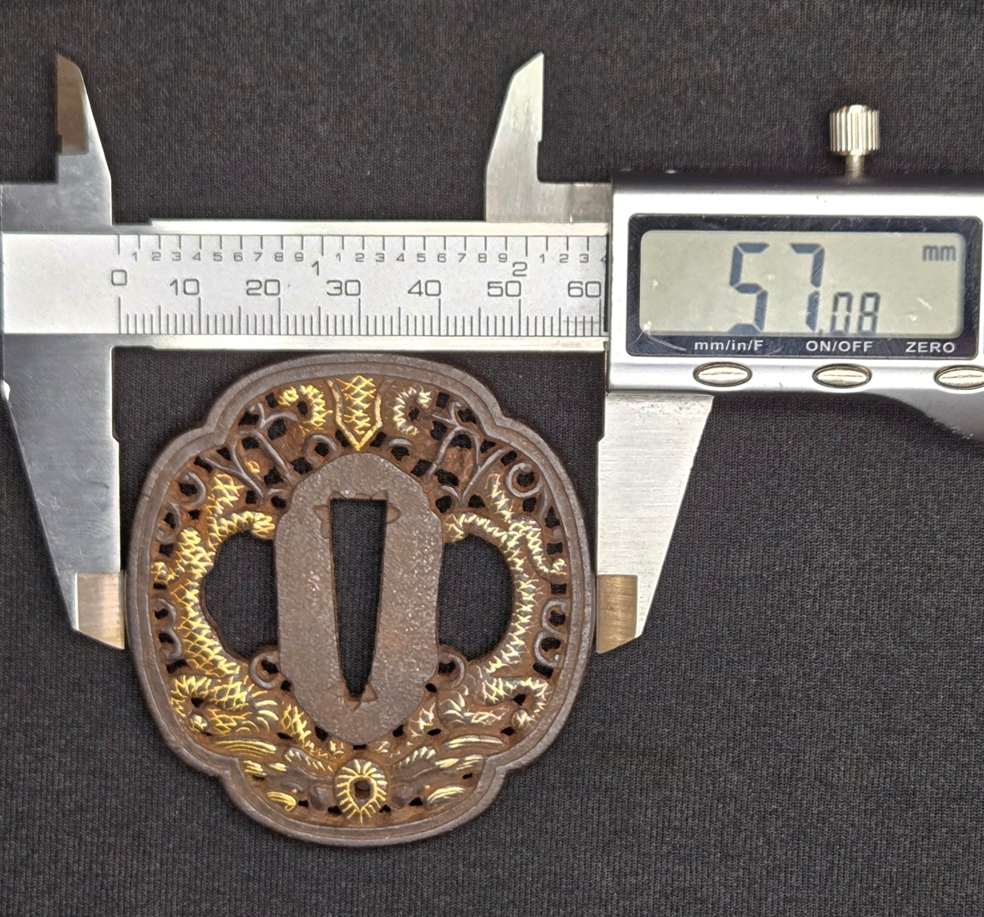 Antique Tsuba - Nanbantetsu Dragon