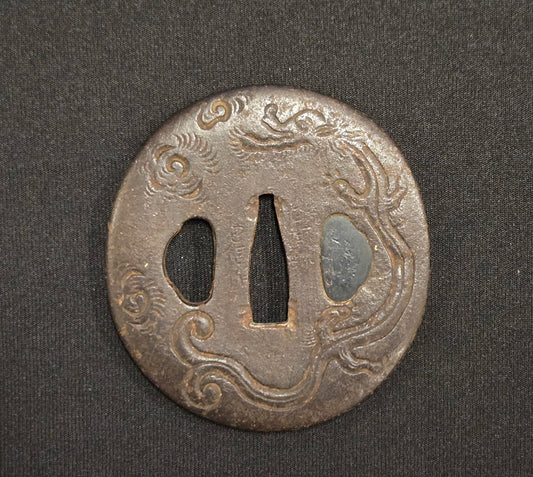 Antique Tsuba - Iron Dragon