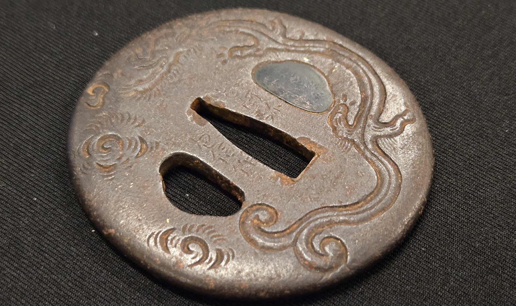 Antique Tsuba - Iron Dragon