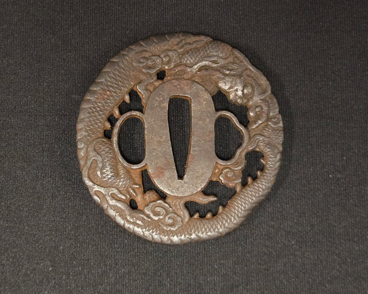 Antique Tsuba - Iron Dragon