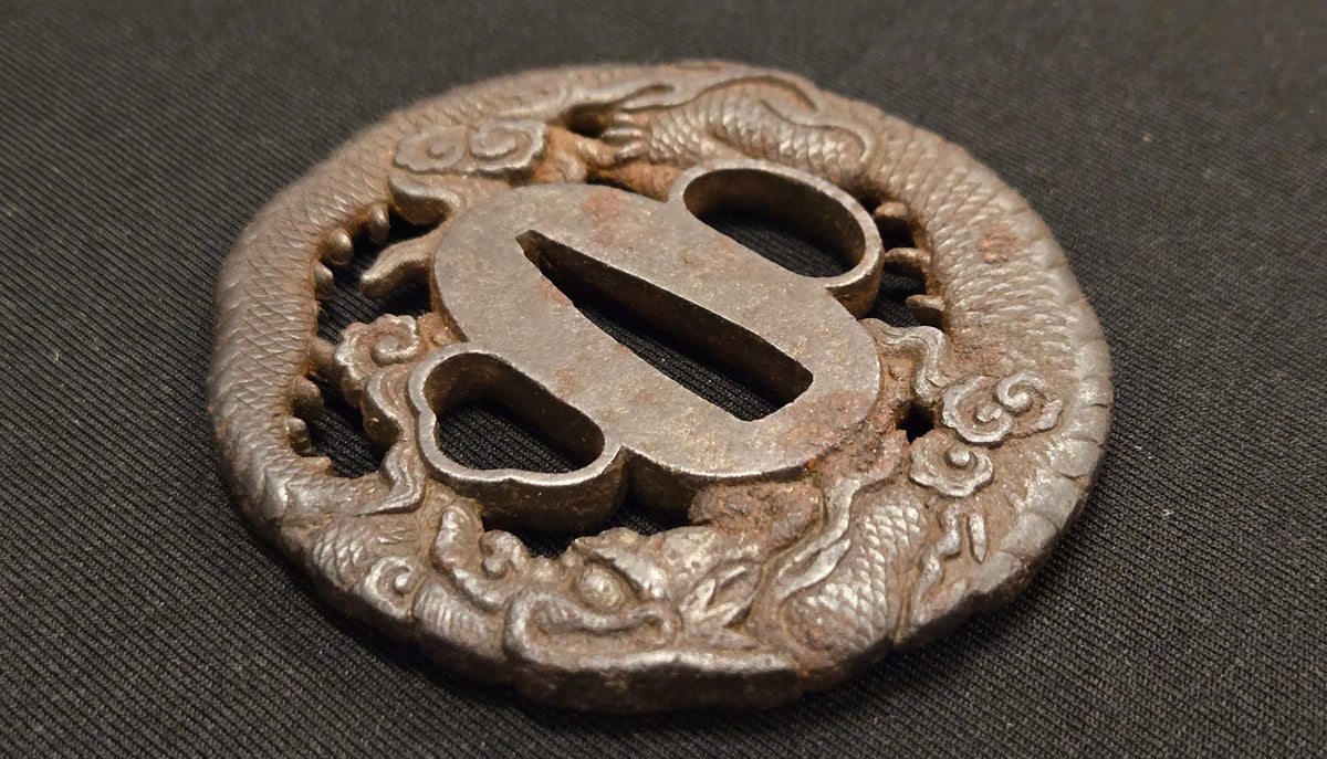 Antique Tsuba - Iron Dragon