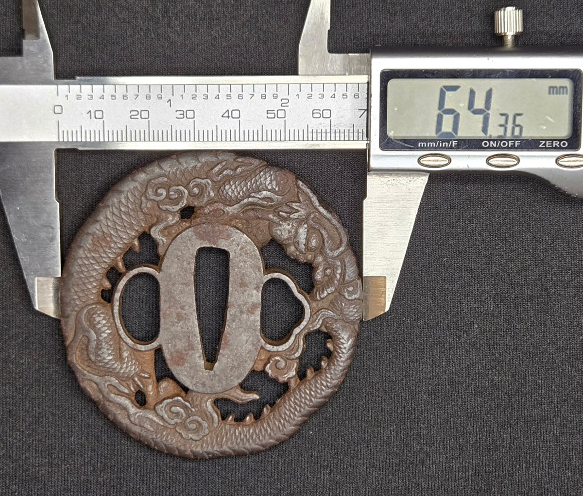 Antique Tsuba - Iron Dragon