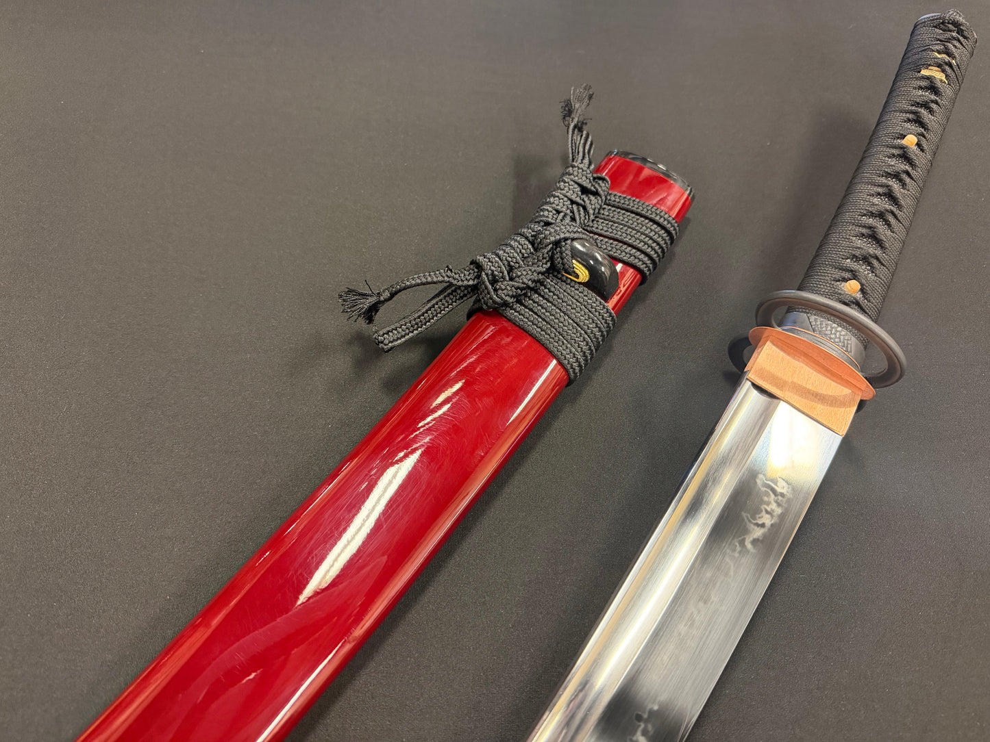 Legacy Steel O-Katana Titan Stout - Red Musashi with Bo-hi, Choji Hamon, 1095 Clay Tempered