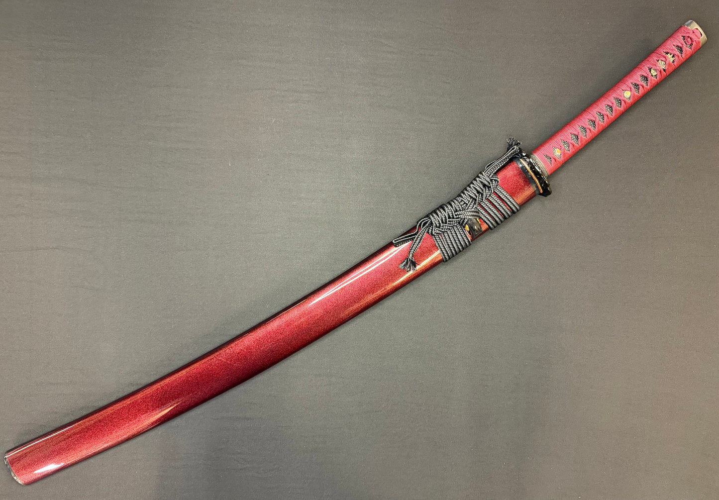 Legacy Steel O-Katana Titan Stout - Red Imperial with Bo-hi, Choji Hamon, 1095 Clay Tempered
