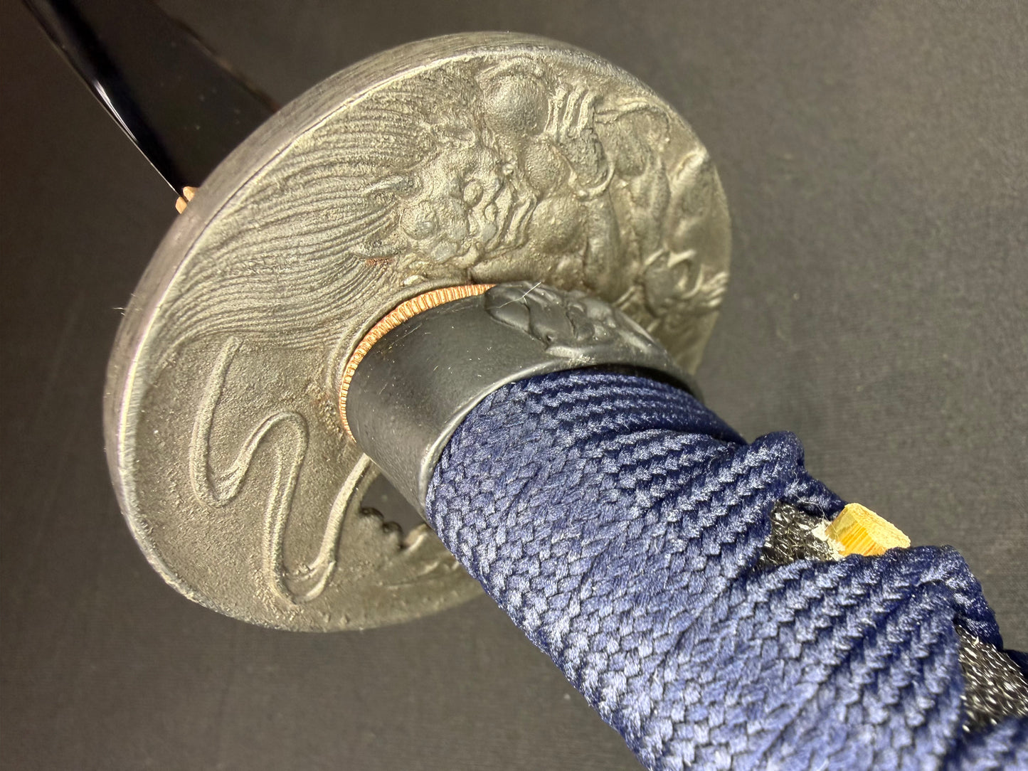 Legacy Steel O-Katana Titan Stout - Blue Demonl with Bo-hi, Choji Hamon, 1095 Clay Tempered