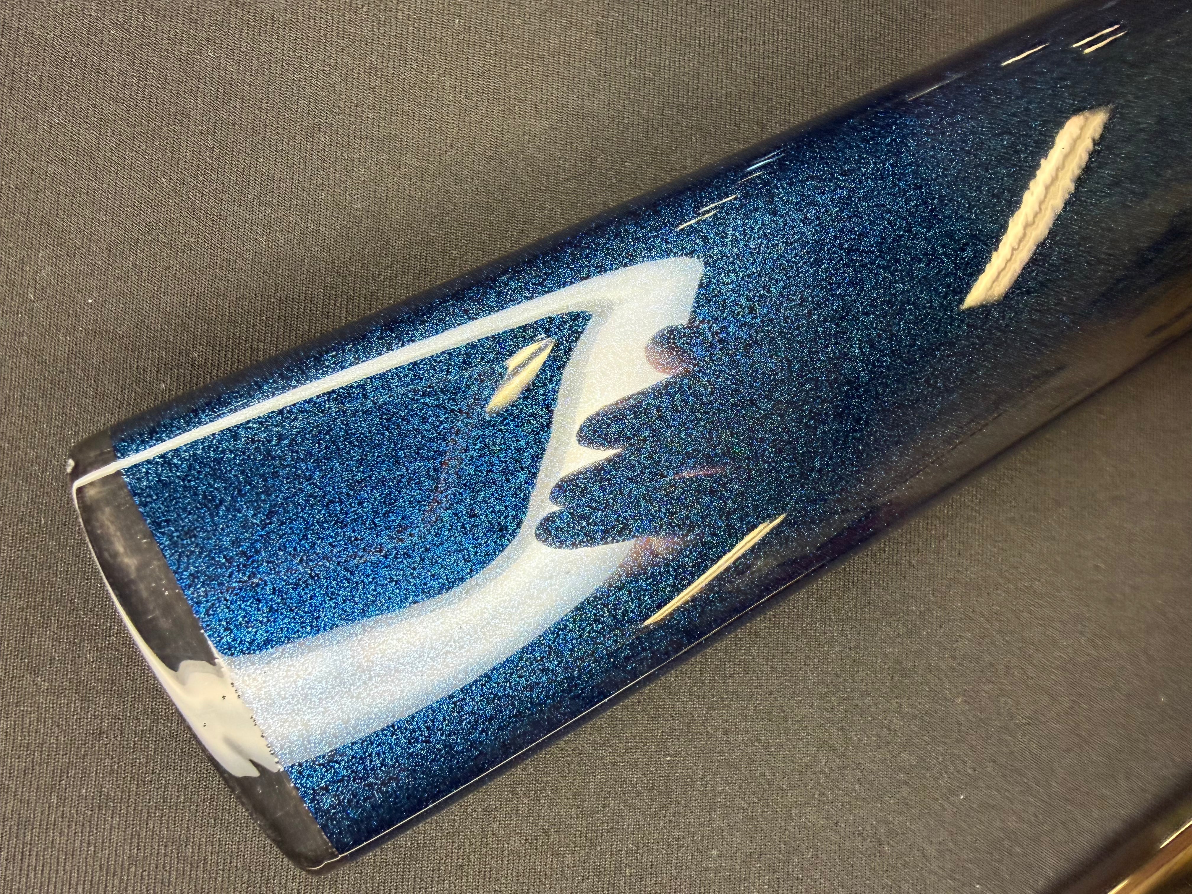 Legacy Steel O-Katana Titan Stout - Blue Demonl with Bo-hi, Choji Hamon, 1095 Clay Tempered