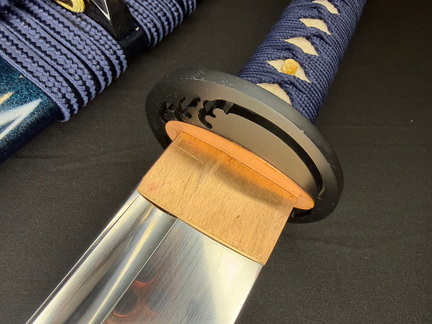 Legacy Steel O-Katana Titan Stout - Blue Typhoon with Bo-hi, Choji Hamon, 1095 Clay Tempered