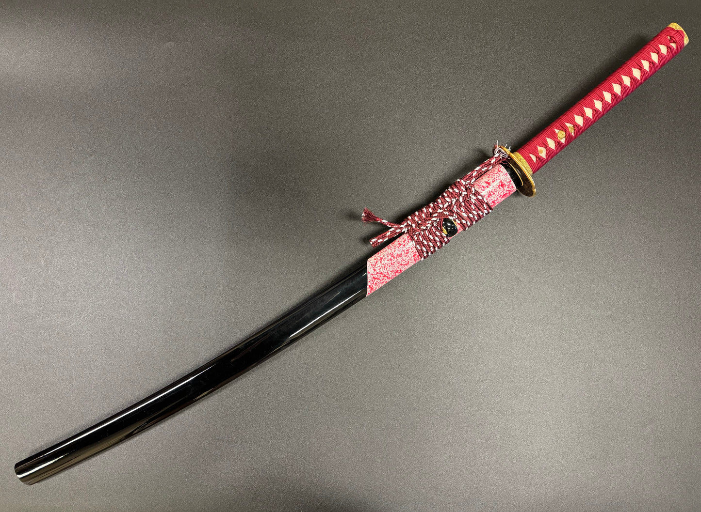 Moritaka Razor Prestige Katana - Crimson Lattice - T10 Clay Tempered, Hadori Polish