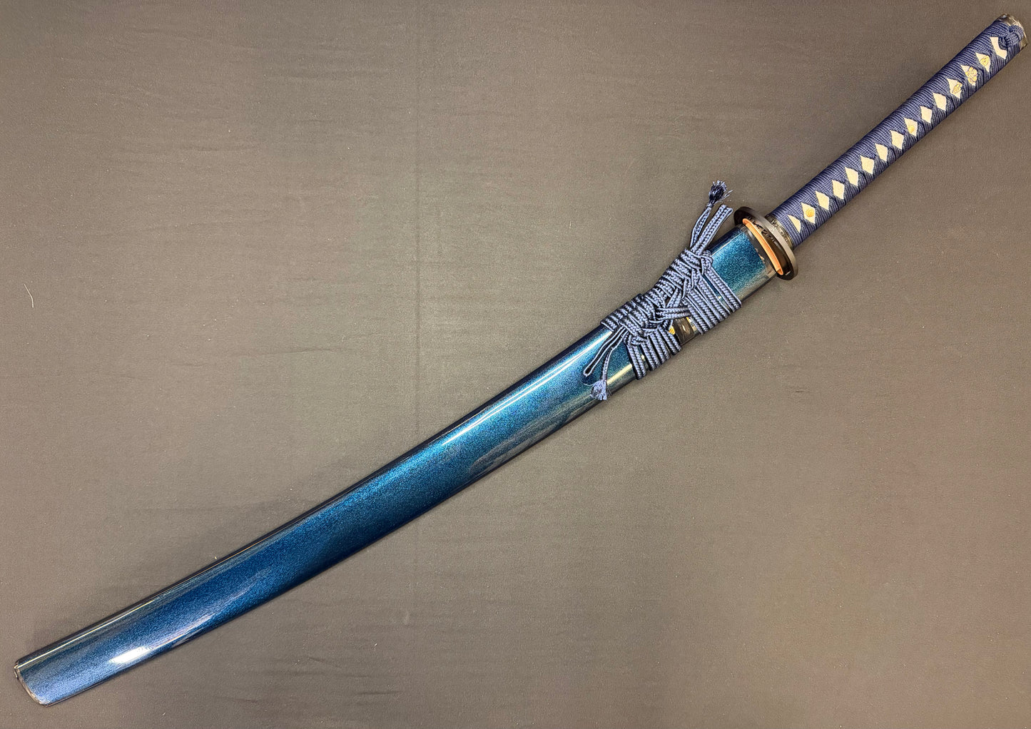 Legacy Steel O-Katana Titan Stout - Blue Typhoon with Bo-hi, Choji Hamon, 1095 Clay Tempered