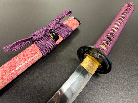 Moritaka Razor Katana - Lilac Rose T10 Clay-tempered