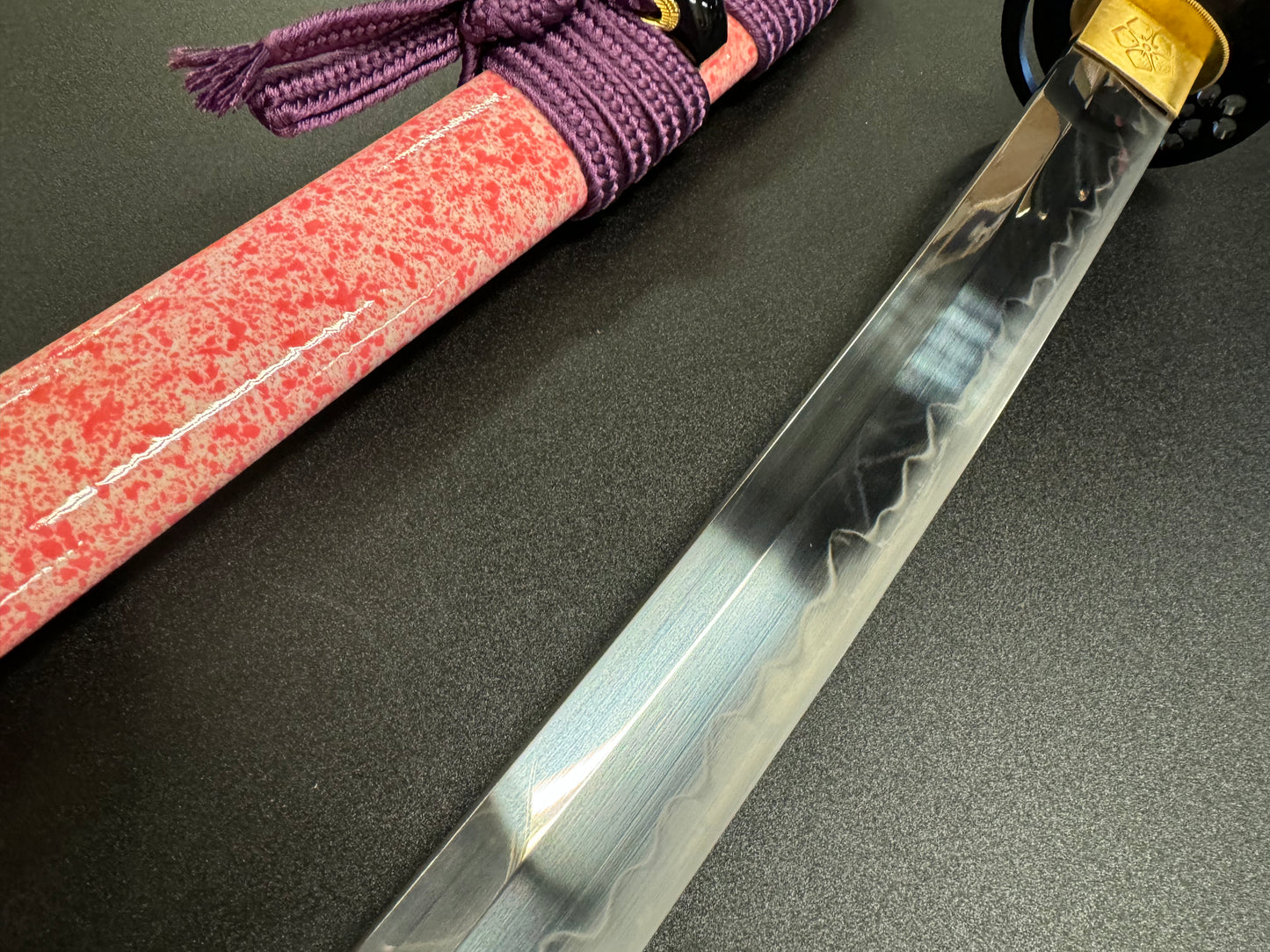 Moritaka Razor Katana - Lilac Rose T10 Clay-tempered