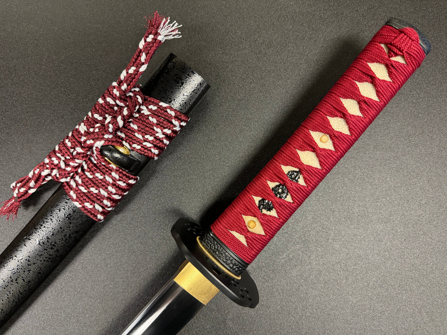 Moritaka Vortex - Crimson Cherry Wakizashi - Spring Steel 9260