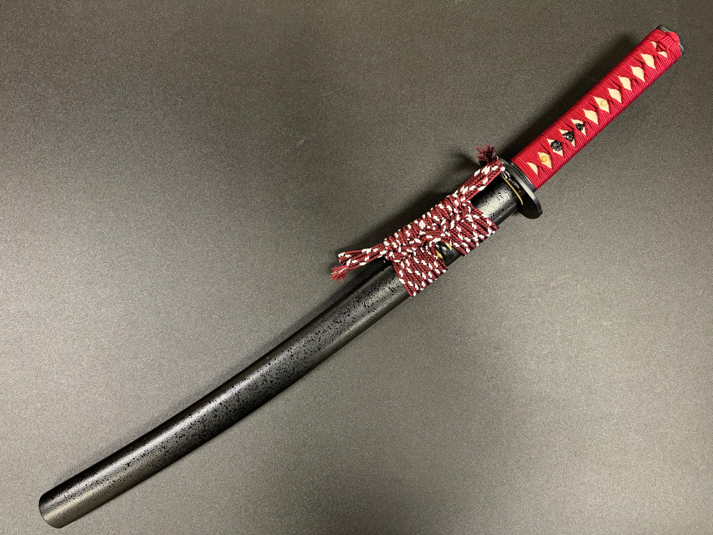 Moritaka Vortex - Crimson Cherry Wakizashi - Spring Steel 9260