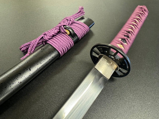 Moritaka Vortex - Purple Cross Wakizashi - Spring Steel 9260