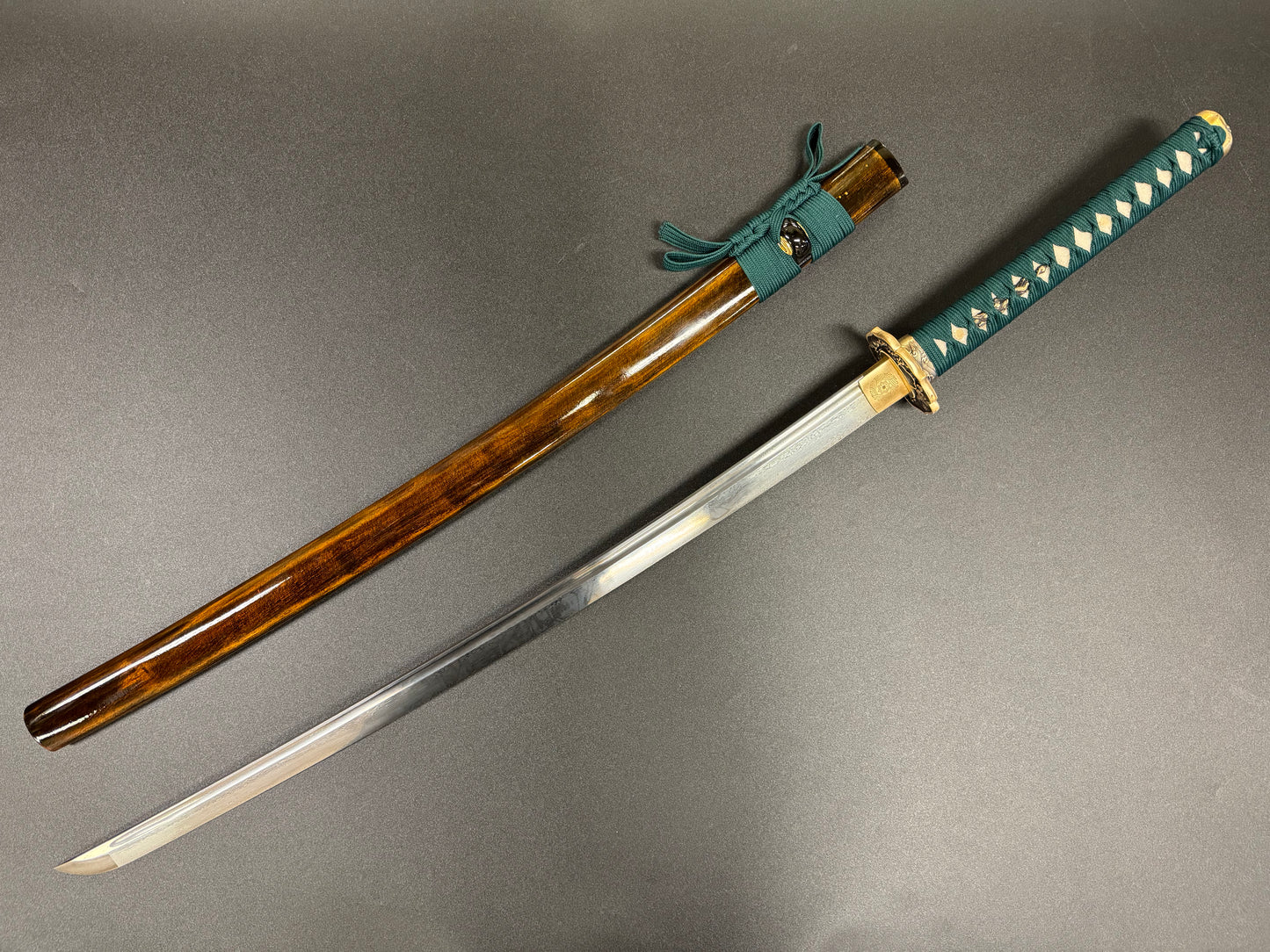 Dragonspring Forge Katana - Green Dragon - Damascus