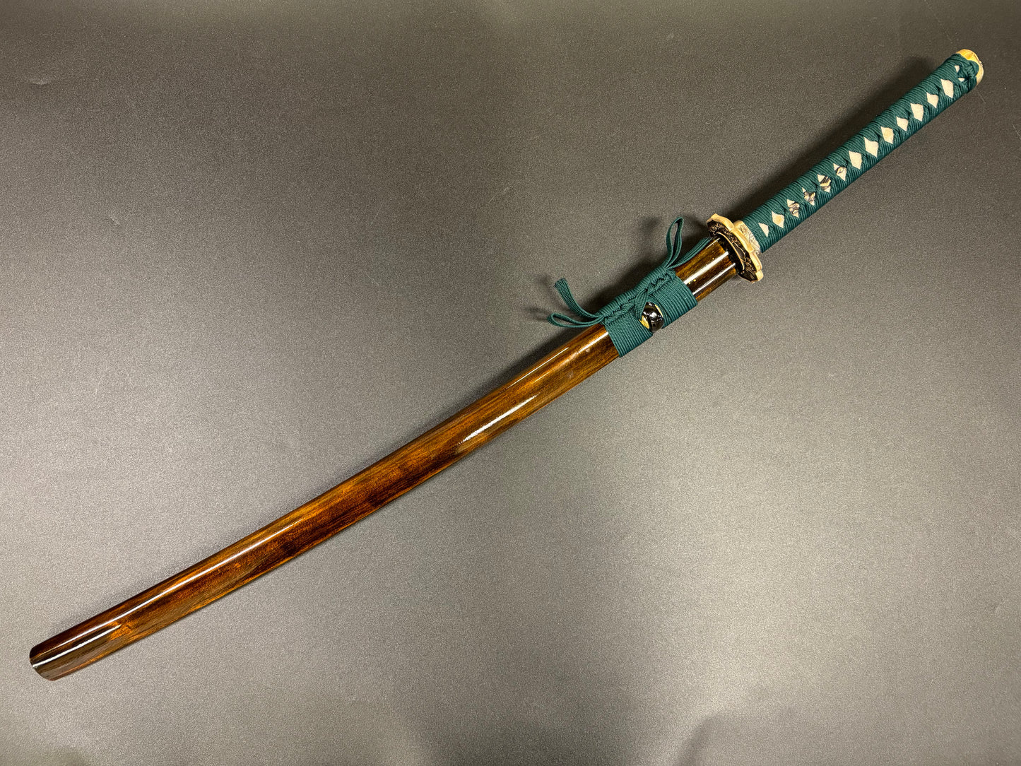 Dragonspring Forge Katana - Green Dragon - Damascus