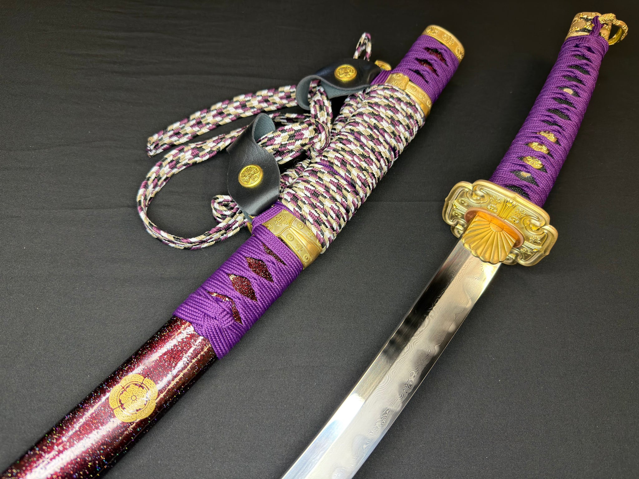 Phoenix Armory Tachi - Royal Wisteria Folded Clay-tempered Sanmai