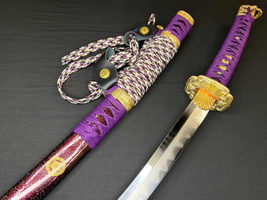 Phoenix Armory Tachi - Royal Wisteria Folded Clay-tempered Sanmai