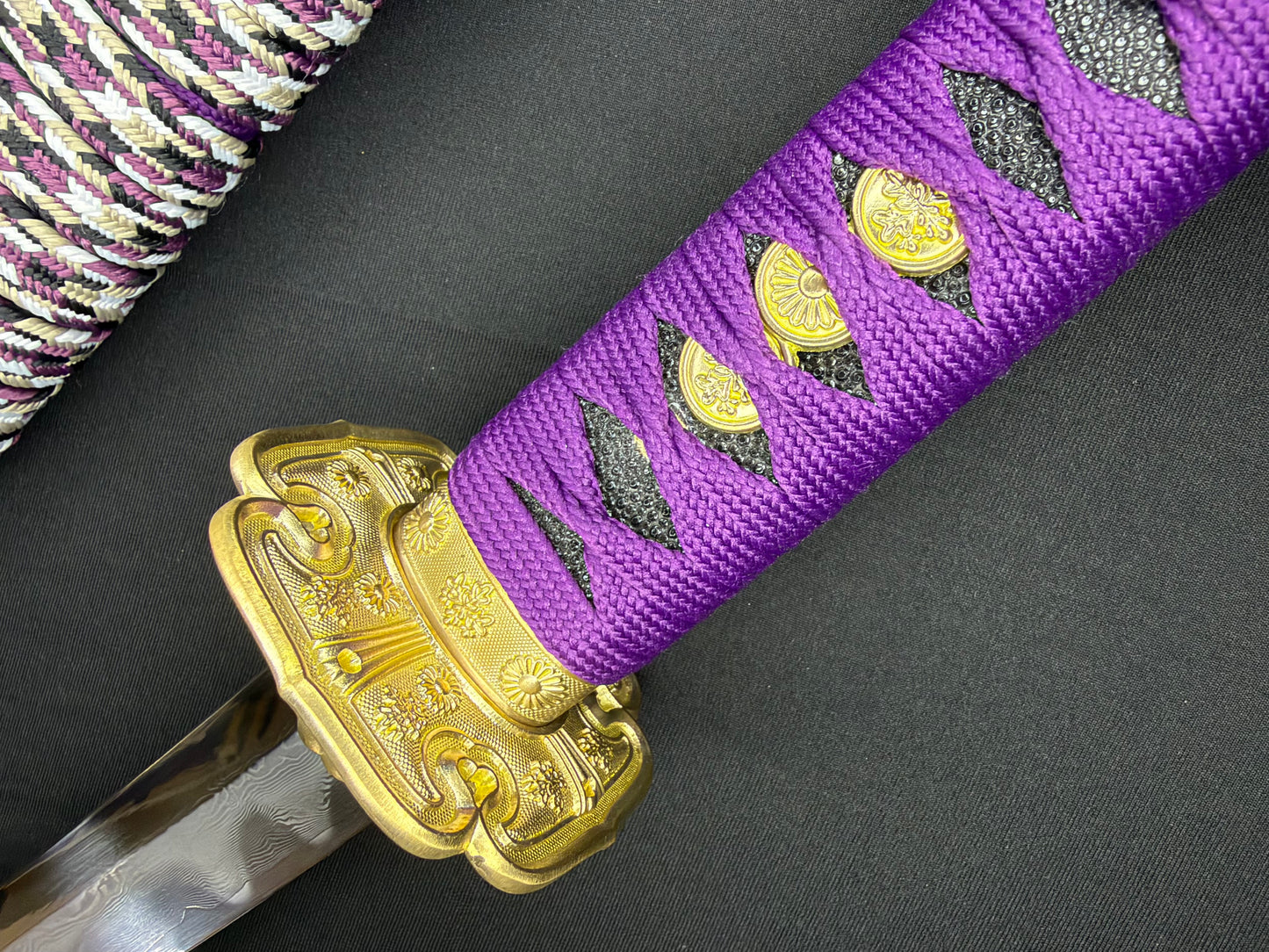 Phoenix Armory Tachi - Royal Wisteria Folded Clay-tempered Sanmai